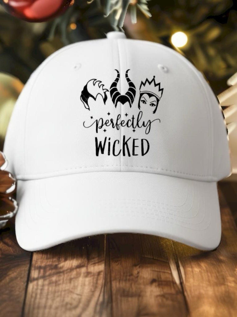 Perfectly Wicked White Baseball Cap
